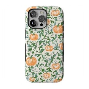 Casely iPhone 15 Pro Max Pumpkin Patch Green Vines Case.